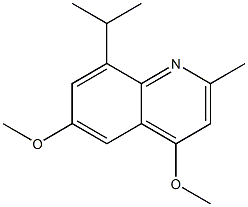 8-Isopropyl-2-methyl-4,6-dimethoxyquinoline Struktur