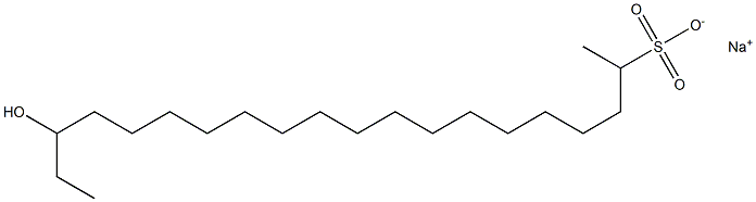 18-Hydroxyicosane-2-sulfonic acid sodium salt,,结构式