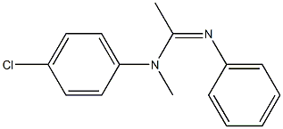 N1-メチル-N2-フェニル-N1-(4-クロロフェニル)アセトアミジン 化学構造式