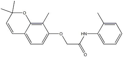 2-[[2,2-Dimethyl-8-methyl-2H-1-benzopyran-7-yl]oxy]-2'-methylacetanilide 结构式