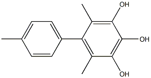 4,6-Dimethyl-5-(4-methylphenyl)benzene-1,2,3-triol Struktur