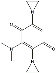 3,6-ビス(アジリジン-1-イル)-2-(ジメチルアミノ)-2,5-シクロヘキサジエン-1,4-ジオン 化学構造式