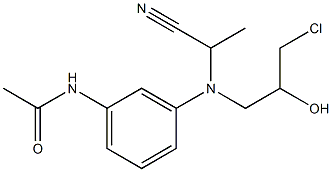 3'-[(1-Cyanoethyl)(3-chloro-2-hydroxypropyl)amino]acetanilide 结构式