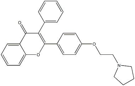  2-[4-[2-(Pyrrolidin-1-yl)ethoxy]phenyl]-3-phenyl-4H-1-benzopyran-4-one