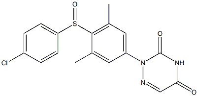 2-[4-(4-クロロフェニルスルフィニル)-3,5-ジメチルフェニル]-1,2,4-トリアジン-3,5(2H,4H)-ジオン 化学構造式