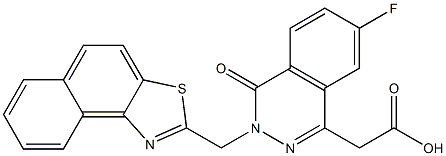 3,4-Dihydro-7-fluoro-3-(naphtho[1,2-d]thiazol-2-ylmethyl)-4-oxophthalazine-1-acetic acid Structure