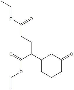 2-(3-Oxocyclohexyl)pentanedioic acid diethyl ester 结构式