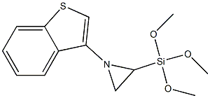 1-(ベンゾ[b]チオフェン-3-イル)-2-トリメトキシシリルアジリジン 化学構造式