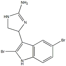 4-(2,5-Dibromo-1H-indol-3-yl)-2-imidazolin-2-amine Struktur