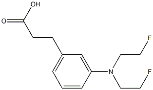 3-[Bis(2-fluoroethyl)amino]benzenepropanoic acid Struktur