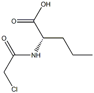 (S)-2-[(クロロアセチル)アミノ]ペンタン酸 化学構造式