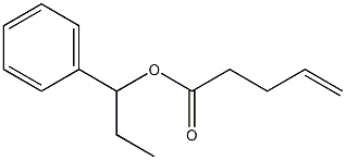 4-Pentenoic acid 1-phenylpropyl ester Structure