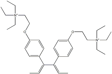 N,N'-[(1,2-Diethylidene-2,1-ethanediyl)bis(p-phenyleneoxyethylene)]bis(N,N-diethylethanaminium) Structure