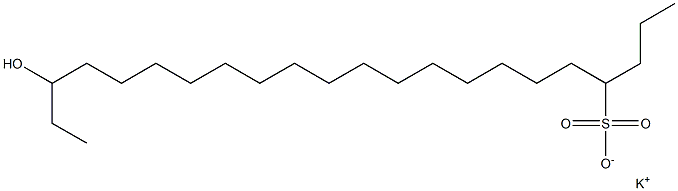 20-Hydroxydocosane-4-sulfonic acid potassium salt Structure