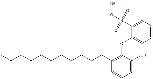 2'-ヒドロキシ-6-ウンデシル[オキシビスベンゼン]-2-スルホン酸ナトリウム 化学構造式