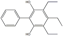 2-Phenyl-4,5,6-triethylbenzene-1,3-diol Structure