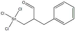 2-Benzyl-3-(trichlorostannyl)propanal Struktur