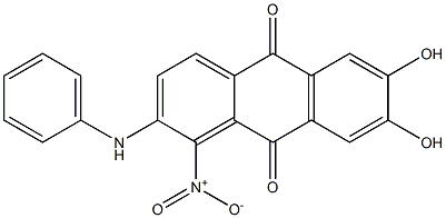 2-Anilino-6,7-dihydroxy-1-nitroanthraquinone Struktur