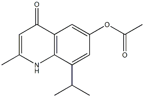 8-Isopropyl-6-acetyloxy-2-methylquinolin-4(1H)-one Struktur