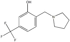 5-(Trifluoromethyl)-2-[(pyrrolidin-1-yl)methyl]phenol,,结构式