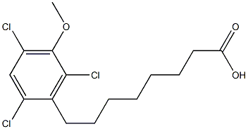 8-(5-Methoxy-2,4,6-trichlorophenyl)octanoic acid Struktur