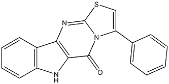 1-Phenyl-3-thia-4,9,10a-triazacyclopenta[b]fluoren-10(9H)-one Structure