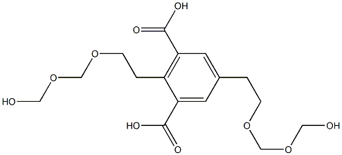 2,5-Bis(6-hydroxy-3,5-dioxahexan-1-yl)isophthalic acid Structure