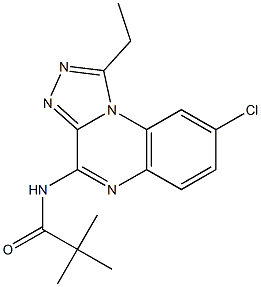 8-Chloro-4-pivaloylamino-1-ethyl[1,2,4]triazolo[4,3-a]quinoxaline,,结构式