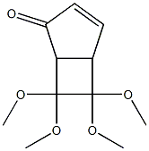 6,6,7,7-Tetramethoxybicyclo[3.2.0]hept-3-en-2-one Struktur