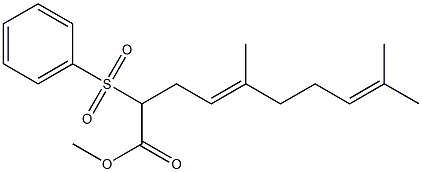 (4E)-5,9-Dimethyl-2-phenylsulfonyl-4,8-decadienoic acid methyl ester