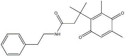 N-Phenethyl-3,3-dimethyl-3-(2,4-dimethyl-3,6-dioxo-1,4-cyclohexadienyl)propanamide|