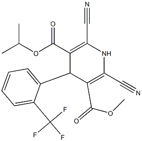 4-(2-Trifluoromethylphenyl)-2-cyano-6-cyano-1,4-dihydropyridine-3,5-dicarboxylic acid 3-methyl 5-isopropyl ester|