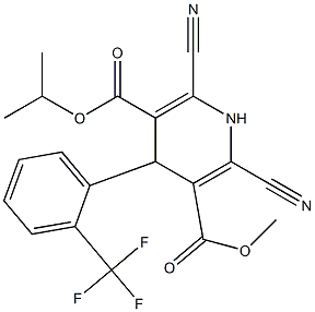  4-(2-Trifluoromethylphenyl)-2-cyano-6-cyano-1,4-dihydropyridine-3,5-dicarboxylic acid 3-methyl 5-isopropyl ester