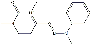 1,2-Dihydro-1,3-dimethyl-4-[(2-methyl-2-phenylhydrazono)methyl]-2-oxo-3-pyrimidinium