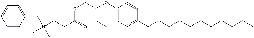 N,N-Dimethyl-N-benzyl-N-[2-[[2-(4-undecylphenyloxy)butyl]oxycarbonyl]ethyl]aminium 结构式