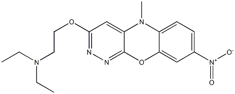 3-(2-Diethylaminoethoxy)-5-methyl-8-nitro-5H-pyridazino[3,4-b][1,4]benzoxazine Struktur