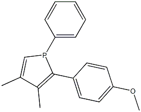 1-Phenyl-2-(4-methoxyphenyl)-3,4-dimethyl-1H-phosphole,,结构式