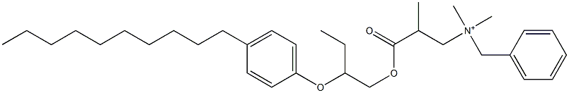 N,N-Dimethyl-N-benzyl-N-[2-[[2-(4-decylphenyloxy)butyl]oxycarbonyl]propyl]aminium,,结构式