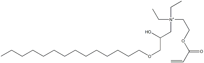 N,N-Diethyl-2-hydroxy-N-[2-[(1-oxo-2-propenyl)oxy]ethyl]-3-(tetradecyloxy)-1-propanaminium Structure