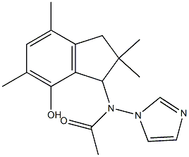 2,3-Dihydro-3-[(1H-imidazol-1-yl)acetylamino]-2,2,5,7-tetramethyl-1H-inden-4-ol,,结构式