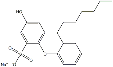 4-ヒドロキシ-2'-ヘプチル[オキシビスベンゼン]-2-スルホン酸ナトリウム 化学構造式
