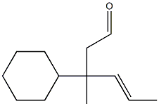 3-Cyclohexyl-3-(1-propenyl)butanal Struktur