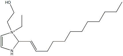 2-(1-ドデセニル)-1-エチル-1-(2-ヒドロキシエチル)-4-イミダゾリン-1-イウム 化学構造式