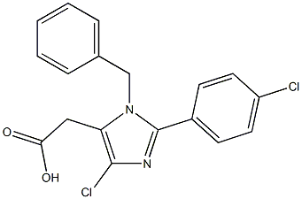 2-(4-Chlorophenyl)-1-benzyl-4-chloro-1H-imidazole-5-acetic acid 结构式