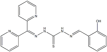 1-[Di(2-pyridinyl)methylene]-5-(2-hydroxybenzylidene)thiocarbonohydrazide,,结构式