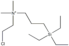 N-(2-Chloroethyl)-N,N-dimethyl-3-(triethylsilyl)-1-propanaminium Struktur