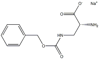 [R,(+)]-2-Amino-3-[[(benzyloxy)carbonyl]amino]propionic acid sodium salt Structure