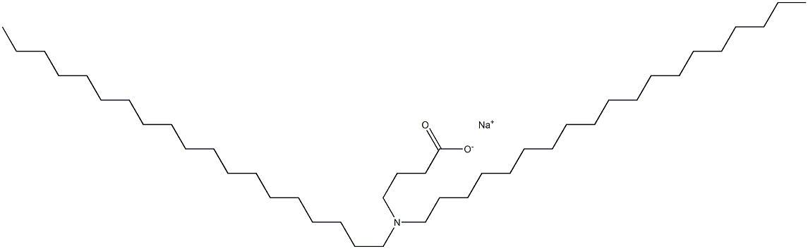 4-(Dinonadecylamino)butyric acid sodium salt,,结构式