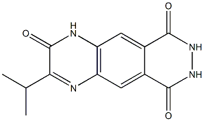 3-Isopropylpyridazino[4,5-g]quinoxaline-2,6,9(1H,7H,8H)-trione 结构式