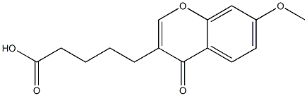 5-(7-Methoxy-4-oxo-4H-1-benzopyran-3-yl)valeric acid 结构式